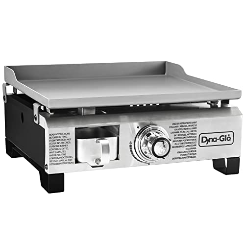 Dyna-Glo DGL260SNP-D 17" Portable 18,000 BTU Propane Griddle – Stainless Steel