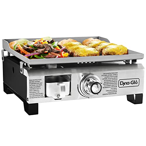 Dyna-Glo DGL260SNP-D 17" Portable 18,000 BTU Propane Griddle – Stainless Steel