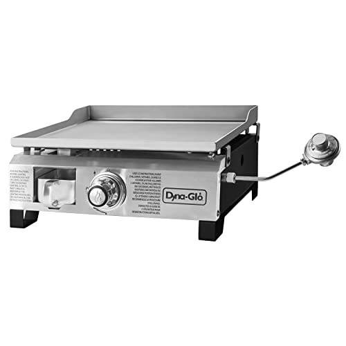 Dyna-Glo DGL260SNP-D 17" Portable 18,000 BTU Propane Griddle – Stainless Steel