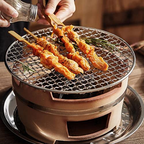 Portable Grill Charcoal Charcoal Barbecue Grill Stove BBQ: Household Pottery Clay BBQ Grill Stove Portable Camping Grill Stove Tabletop Smoker Grill Stove Portable Grill