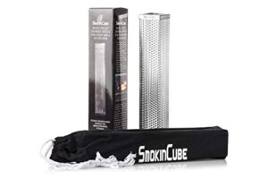 smokincube premium wood pellet smoker tube for all types of grills or smokers- 4 hours of smoke - cold or hot smoking- ideal for smoking cheese nuts steaks fish pork or beef - 12" stainless steel