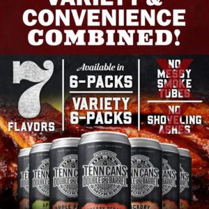 Dr. K's Tenn Cans 6 Pack - Convenient, No Mess Smoke Tube Grilling Gifts for Men | Premium Mesquite Pellets in an Easy to Use Can | Championship Flavor & Smoke Every Time, Up to 1hr Smoke Per Can