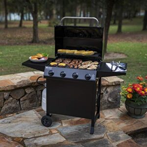 AMERICAN GOURMET 465313021 4-Burner Cart-Style Liquid Propane Gas Grill, Black