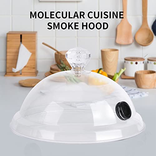 CHICIRIS Smoke Infuser Cover, Smoke Infuser Hood, Home Smoking Dome Cover Kitchen Cooking Smoke Acrylic Hood Smoke Infuser Cloche Lid for Smoker Sprayer Plates Bowls