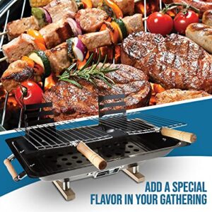 21st Century Tabletop hibachi grill - Japanese hibachi grill - hibachi grill outdoor - indoor hibachi grill - portable camping grill charcoal - Available with Premium Quality Centaurs AZ Gloves