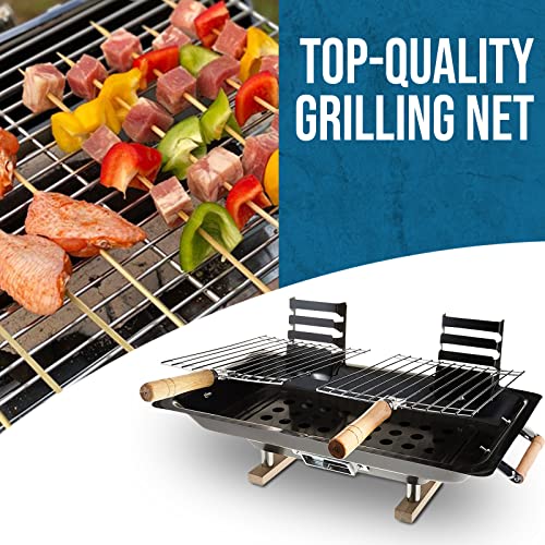 21st Century Tabletop hibachi grill - Japanese hibachi grill - hibachi grill outdoor - indoor hibachi grill - portable camping grill charcoal - Available with Premium Quality Centaurs AZ Gloves