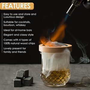 NEXTCLASSY Cocktail Smoker Kit for Drinks – Whiskey, Bourbon, Meat, Cheese and BBQ - Premium Whiskey Smoker Kit with Oak, Cherry, Apple and Walnut Wood Chips