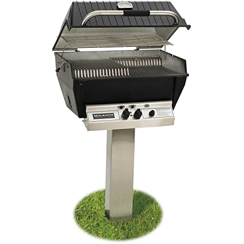 Broilmaster P3-XF Premium Propane Gas Grill On Stainless Steel In-Ground Post