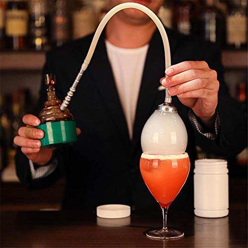 narratorbook Cocktail Smoker Kit Portable Smoking Gun Food Smoker Smoke Infuser for Drinks Molecular Bubble Water Sprayer Handheld Drink Smoker Kit for Bar Kitchen