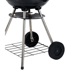 Brentwood BB-1701 BBQ Grill Portable Charcoal,17-inch,Red