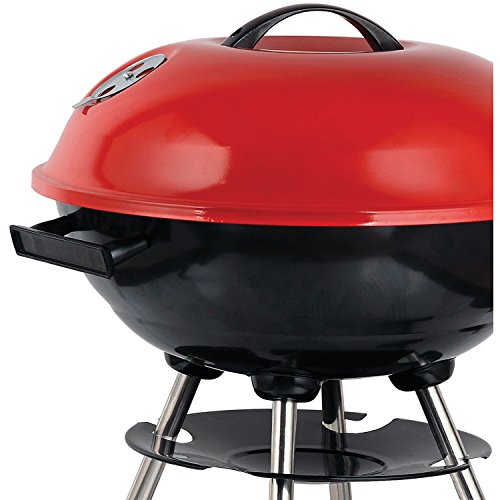 Brentwood BB-1701 BBQ Grill Portable Charcoal,17-inch,Red