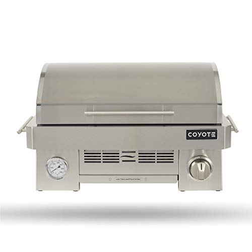 COYOTE OUTDOOR LIVING Portable Propane Gas Grill, 25 Inch Portable Grill with Ceramic Heat Control Grid - C1PORTLP