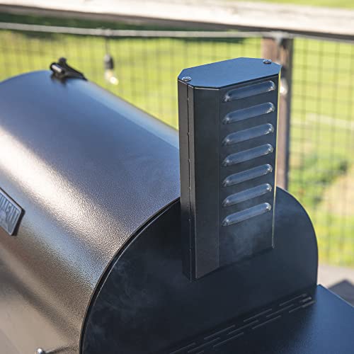 Monument Grills 85030 Wood Pellet Grill and Smoker for Outdoor Cooking, with chimney, Bronze