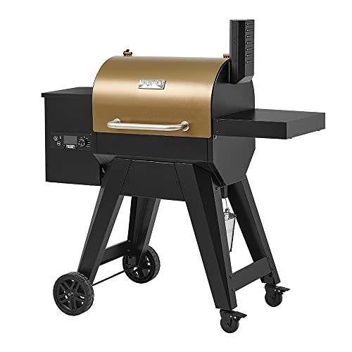 Monument Grills 85030 Wood Pellet Grill and Smoker for Outdoor Cooking, with chimney, Bronze