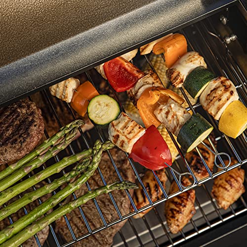 Monument Grills 85030 Wood Pellet Grill and Smoker for Outdoor Cooking, with chimney, Bronze