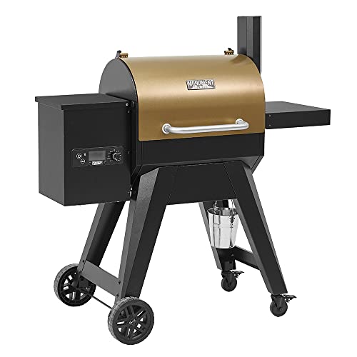 Monument Grills 85030 Wood Pellet Grill and Smoker for Outdoor Cooking, with chimney, Bronze