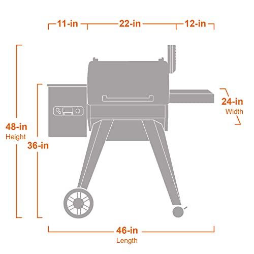 Monument Grills 85030 Wood Pellet Grill and Smoker for Outdoor Cooking, with chimney, Bronze