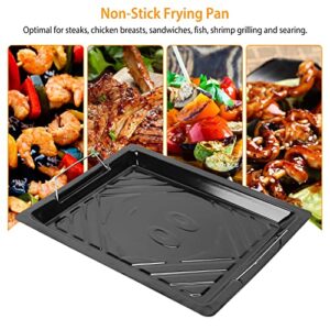 Barbecue Charcoal Grill Stainless Steel Folding Portable BBQ Tool Kits w/Spice Plate&Storage&Holder for Outdoor Cooking Camping Hiking Picnics Tailgating Backpacking or Any Outdoor Event - US Spot