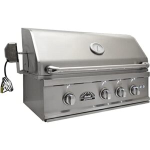 sole luxury tr 32-inch built-in natural gas grill with rotisserie