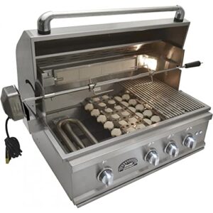 Sole Luxury TR 32-Inch Built-In Natural Gas Grill With Rotisserie