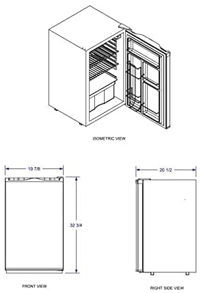 AMS BULL grill 30" Outlaw BBQ Grill with BULL single Side Burner, 30" Double Doors, Single Drawer, Trash/Propane Drawer, Refrigerator and FREE 5in1 BBQ Tools (Liquid Propane) FREE Bio-Ethanol Table-top Fire pit