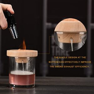 Cocktail Smoker Kit With 4 Cans Wood Chips Brush for Drinks,Gift for Drinks Lover, Dad, Husband,Old Fashioned Smoker Kit Drink Whiskey Smoker Infuser Kit Smoke Top For Cocktails