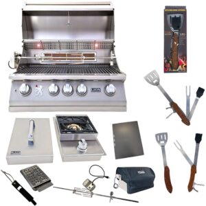 lion premium grills 32-inch propane grill l75000 with single side burner and 5 in 1 bbq tool set best of backyard gourmet package deal