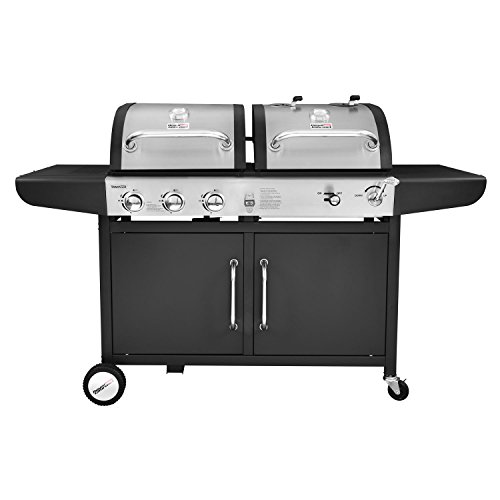 Royal Gourmet ZH3002 3-Burner Cabinet Gas Grill and Charcoal Grill Combo, Black