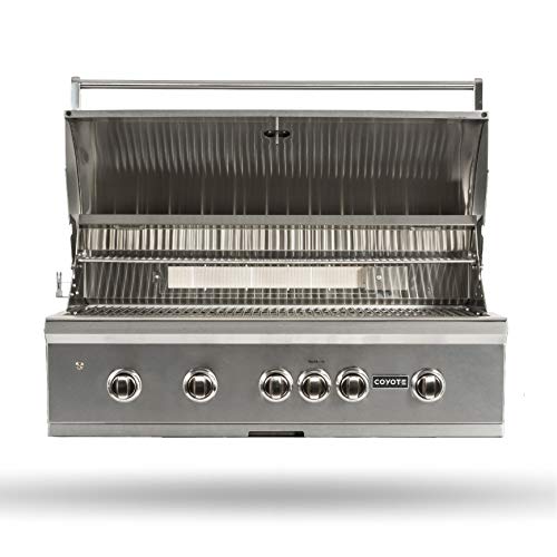 COYOTE Outdoor Living S-Series Natural Gas Grill, 42-in. 4-Burner Built-in Grill with RapidSear Infrared Burner & Rotisserie - C2SL42NG