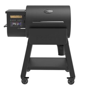 Louisiana Grills 800 Black Label Series Portable Pellet Grill w/809 Square Inch Cooking Area, Digital Controls, WiFi, Bluetooth, & 2 Shelves