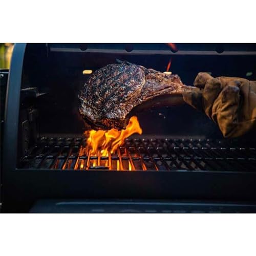 Louisiana Grills 800 Black Label Series Portable Pellet Grill w/809 Square Inch Cooking Area, Digital Controls, WiFi, Bluetooth, & 2 Shelves