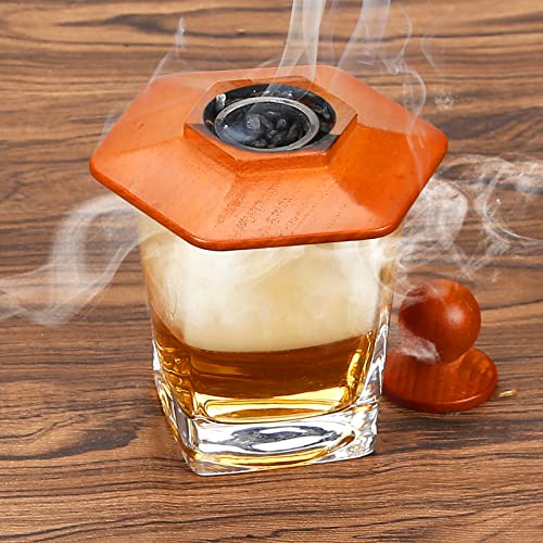 Cocktail Smoker Kit, PESUITOR Old Fashioned Whiskey Smoker Kit with Torch Marble Stones Wood Chips, Drink Smoker Infuser Kit Birthday Bourbon Whiskey Gifts for Men, Dad, Husband Father (No Butane)