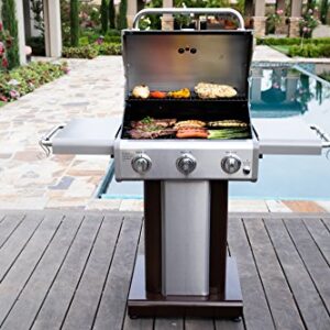 Kenmore 3 Burner Outdoor Patio Gas BBQ Propane Grill in, Mocha