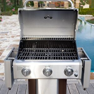 Kenmore 3 Burner Outdoor Patio Gas BBQ Propane Grill in, Mocha