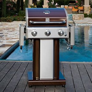 Kenmore 3 Burner Outdoor Patio Gas BBQ Propane Grill in, Mocha