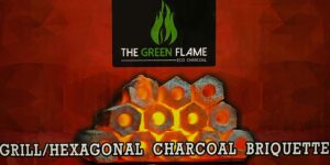the green flame – natural the green flame shell charcoal – premium starter logs for smoker grill, bbq or fire ovens – eco friendly and sustainable lump charcoal
