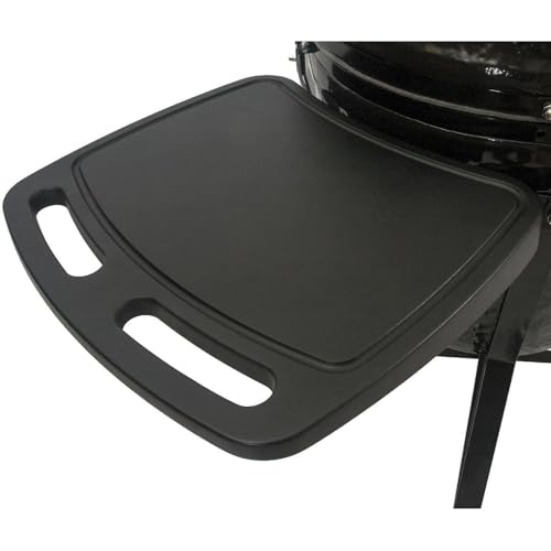 Primo Grills All-in-One Oval Large 300 Ceramic Kamado Grill with Cradle, Side Shelves, and Stainless Steel Grates - PGCLGC (2021), Black