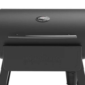 Louisiana Grills 1000 Black Label Series Portable Outdoor Bluetooth Pellet Grill with 2 Shelves, Locking Caster Wheels, and Digital WiFi Control