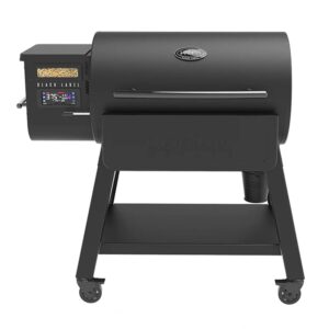 Louisiana Grills 1000 Black Label Series Portable Outdoor Bluetooth Pellet Grill with 2 Shelves, Locking Caster Wheels, and Digital WiFi Control