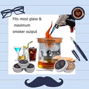LOYUBNY Cocktail Smoker Kit Old Fashioned Smoker Kit Whiskey,Drink,Bourbon,BBQ Smoker Kit with4 Flavors Wood Chips Gift for Dad/Husband/Men/Father's Day