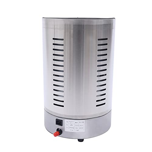 BJTDLLX Shawarma Machine Gas Doner Kebab Grill 110v Stainless Steel Commercial Roasters Barbecue Machine with 2 Burner Propane Gas Vertical Broiler for Restaurant Dinner Home Kitchen