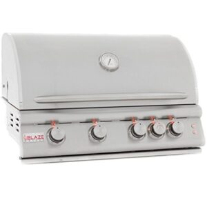 blaze lte 32-inch 4-burner built-in natural or propane gas grill with rear infrared burner & grill lights - blz-4lte-ng or blz-4lte-lp (32" natural gas)