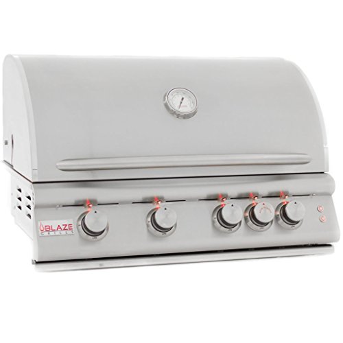 Blaze LTE 32-Inch 4-Burner Built-In Natural Or Propane Gas Grill With Rear Infrared Burner & Grill Lights - BLZ-4LTE-NG Or BLZ-4LTE-LP (32" Natural Gas)