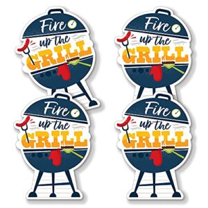 big dot of happiness fire up the grill - grill decorations diy summer bbq picnic party essentials - set of 20