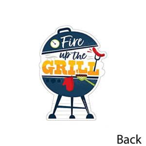 Big Dot of Happiness Fire Up The Grill - Grill Decorations DIY Summer BBQ Picnic Party Essentials - Set of 20