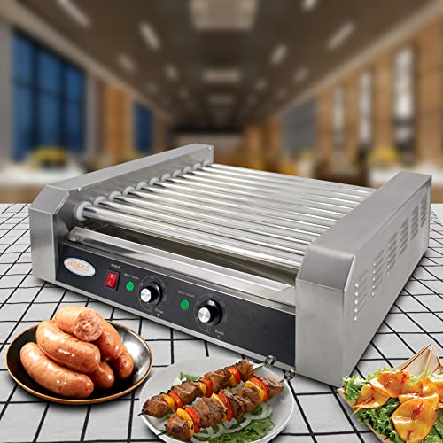 Hakka Commercial Hot Dog Roller Grill with 9 Rollers