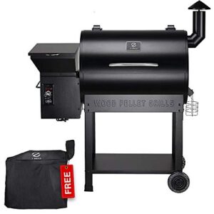 z grills 7002b wood pellet grill & electric smoker bbq combo with auto temperature control | 2021 upgrade | 694 sq in black