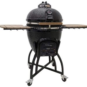 VISION Grills Ceramic Kamado (Large, Black Bundle)