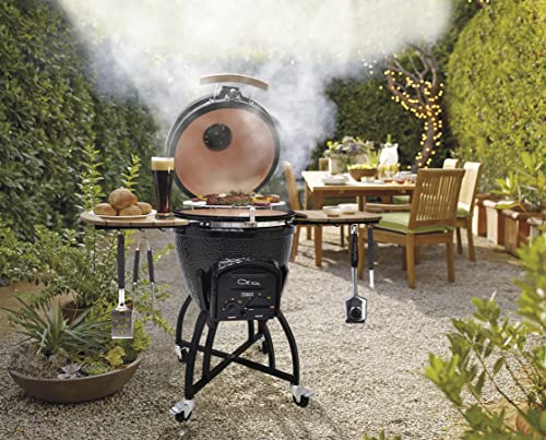 VISION Grills Ceramic Kamado (Large, Black Bundle)