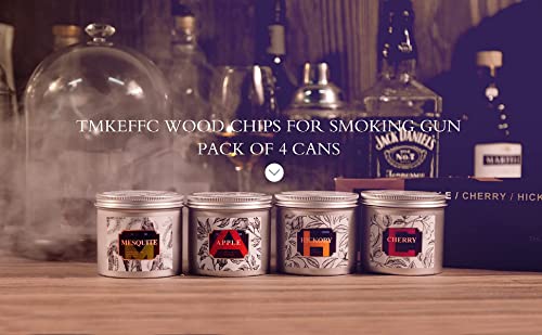 TMKEFFC Smoking Cloche Dome Cover 10 Inches Lid + 4 Pack Natural Wood Chips Set for Smoking Gun Food Drinks Cocktail Smoker